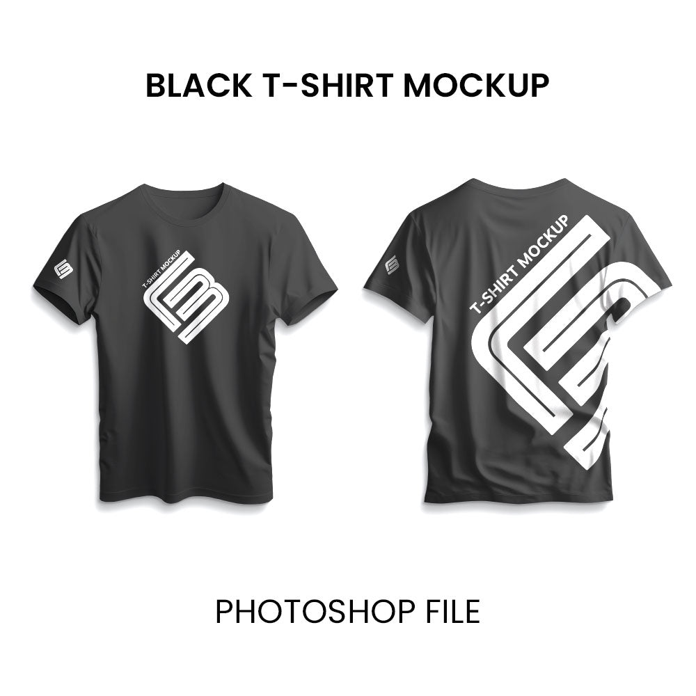 Black T-shirt Mockup PSD File