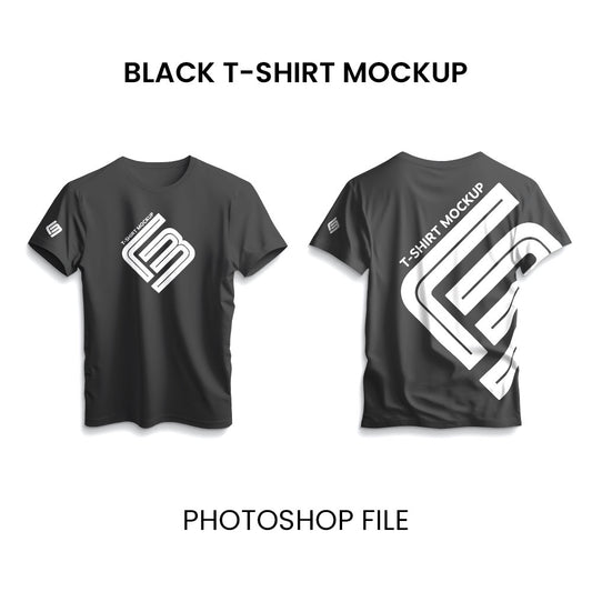 Black T-shirt Mockup PSD File