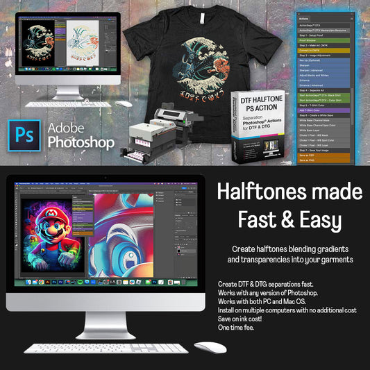 DTF Halftone Photoshop Action